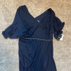 Adrianna Papell Formal Dress 16W Navy Blue MOB